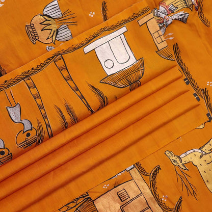 Handloom Patachitra Silk Saree Handloom Saree_Pattachitra silk Priyadarshini Handloom 