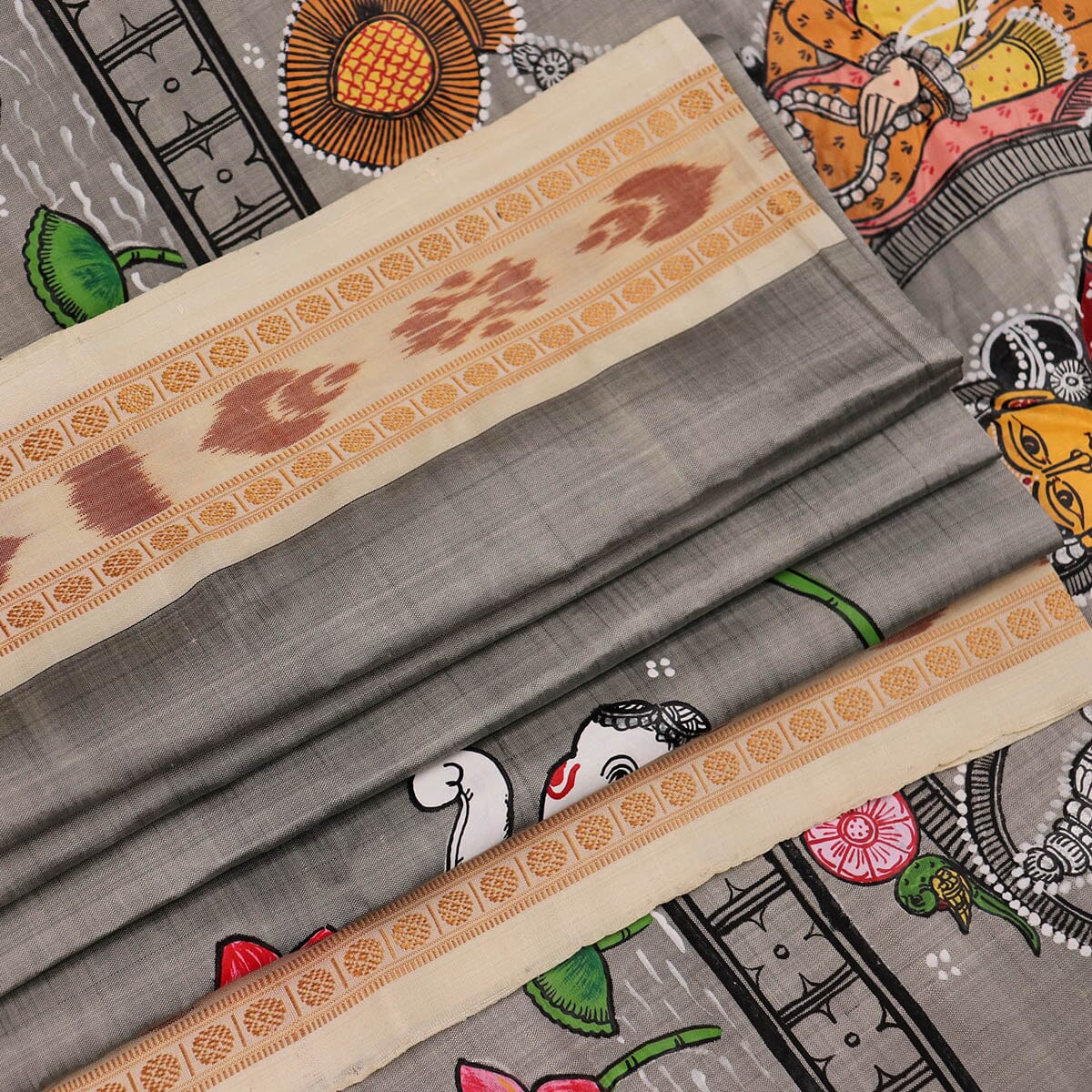Handloom Patachitra Silk Saree Handloom Saree_Pattachitra silk Priyadarshini Handloom 
