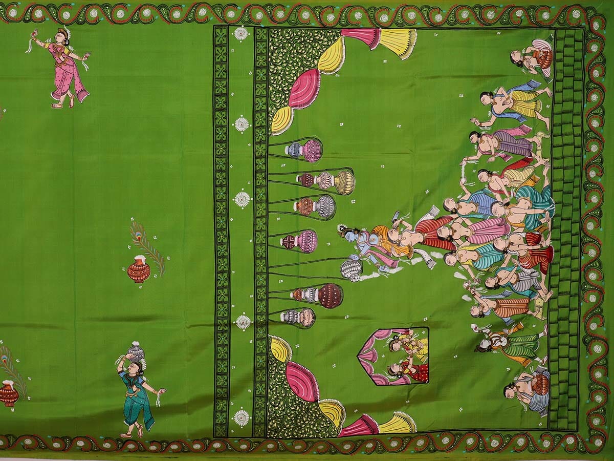 Handloom Patachitra Silk Saree Handloom Saree_Pattachitra silk Priyadarshini Handloom 