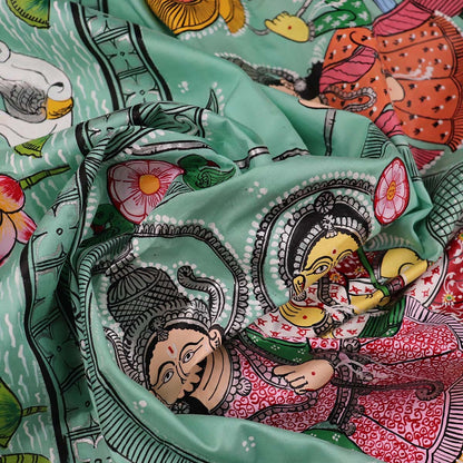 Handloom Patachitra Silk Saree Handloom Saree_Pattachitra silk Priyadarshini Handloom 