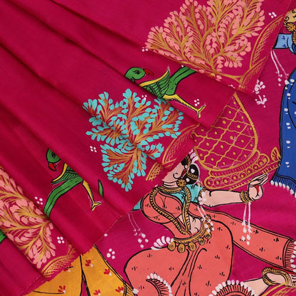 Handloom Patachitra Silk Saree Handloom Saree_Pattachitra silk Priyadarshini Handloom 