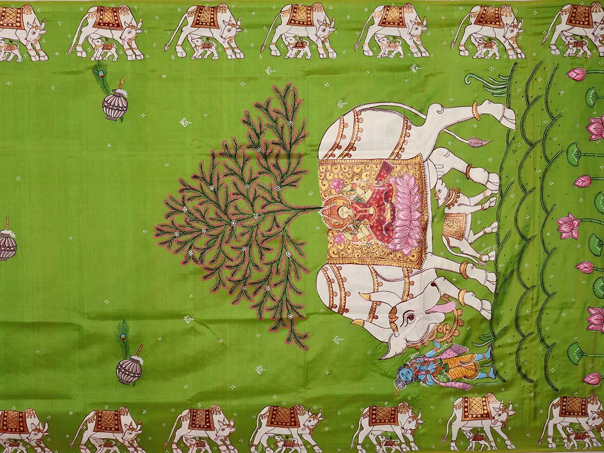 Handloom Patachitra Silk Saree Handloom Saree_Pattachitra silk Priyadarshini Handloom 