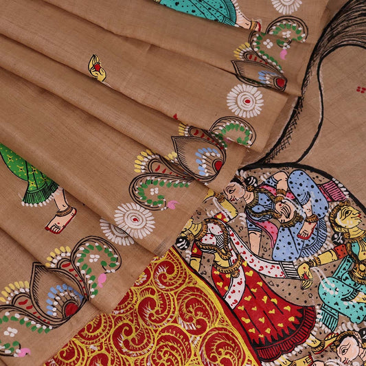 Handloom Patachitra Silk Saree Handloom Saree_Pattachitra silk Priyadarshini Handloom 