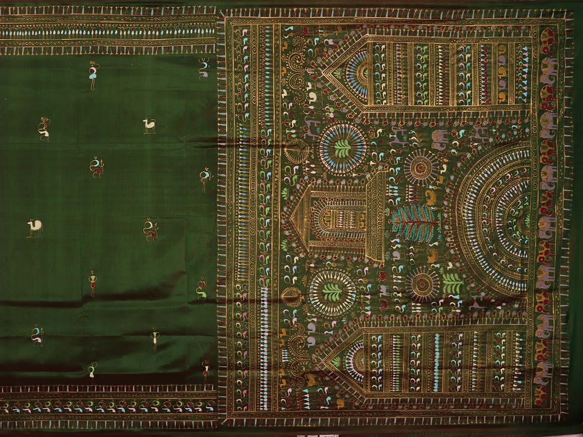 Handloom Patachitra Silk Saree Handloom Saree_Pattachitra silk Priyadarshini Handloom 