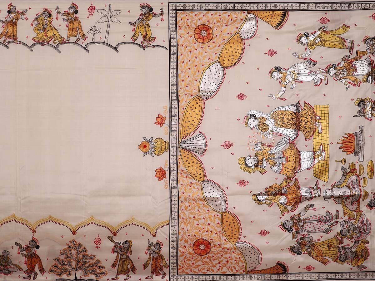 Handloom Patachitra Silk Saree Handloom Saree_Pattachitra silk Priyadarshini Handloom 
