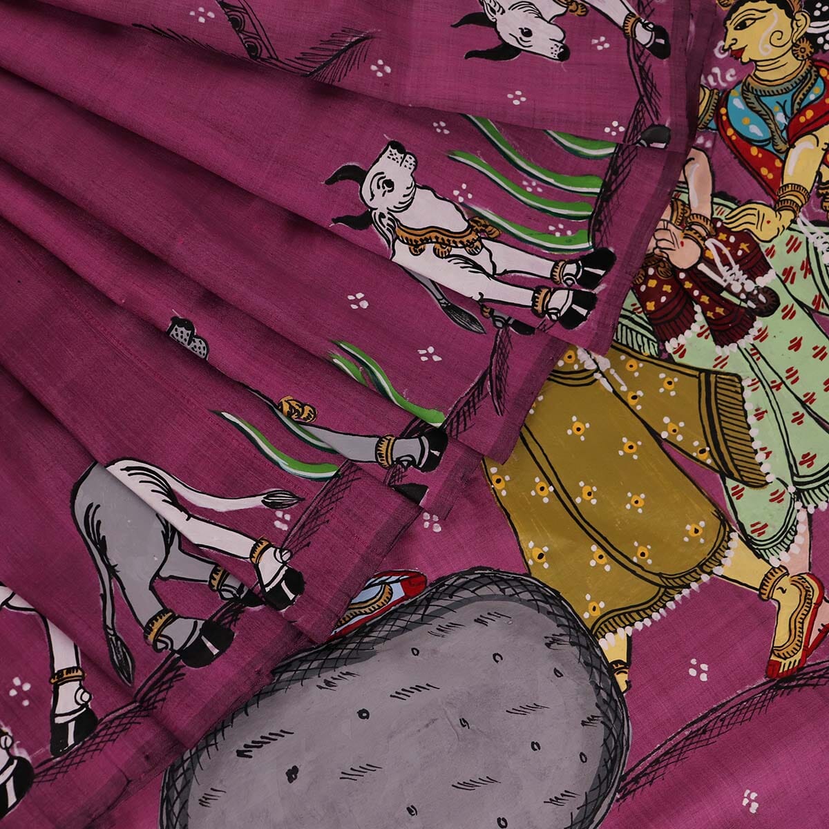 Handloom Patachitra Silk Saree Handloom Saree_Pattachitra silk Priyadarshini Handloom 