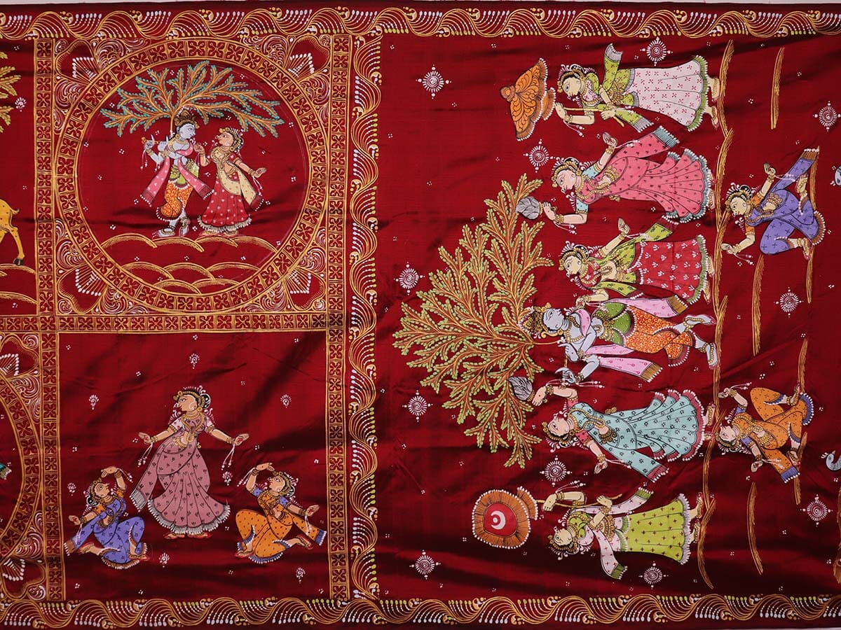 Handloom Patachitra Silk Saree Handloom Saree_Pattachitra silk Priyadarshini Handloom 