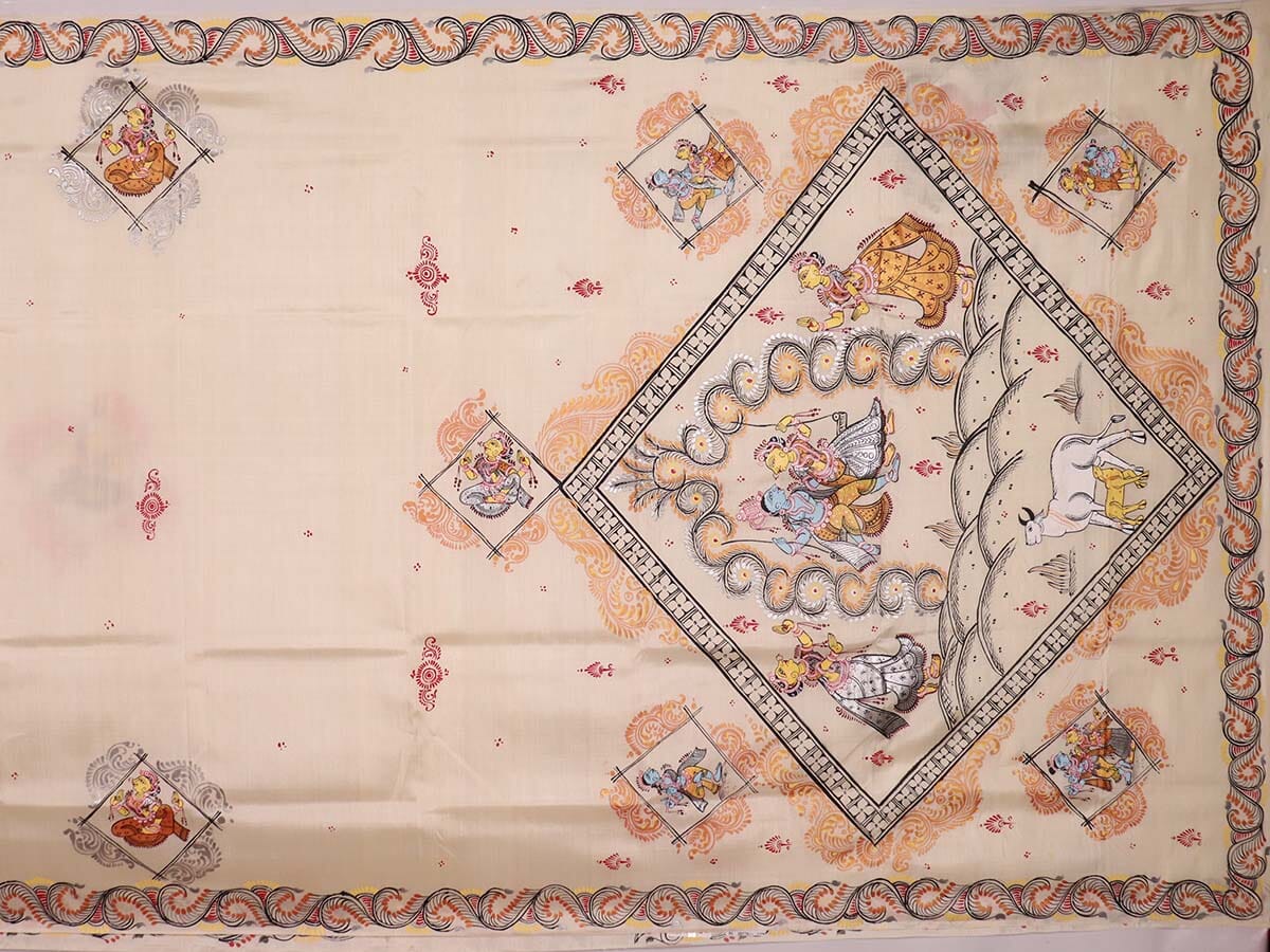 Handloom Patachitra Silk Saree Handloom Saree_Pattachitra silk Priyadarshini Handloom 
