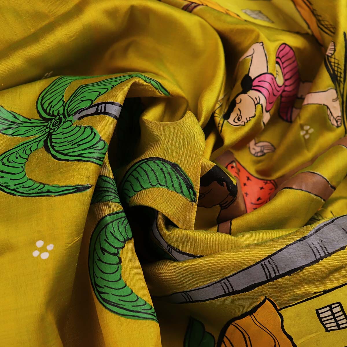 Handloom Patachitra Silk Saree Handloom Saree_Pattachitra silk Priyadarshini Handloom 