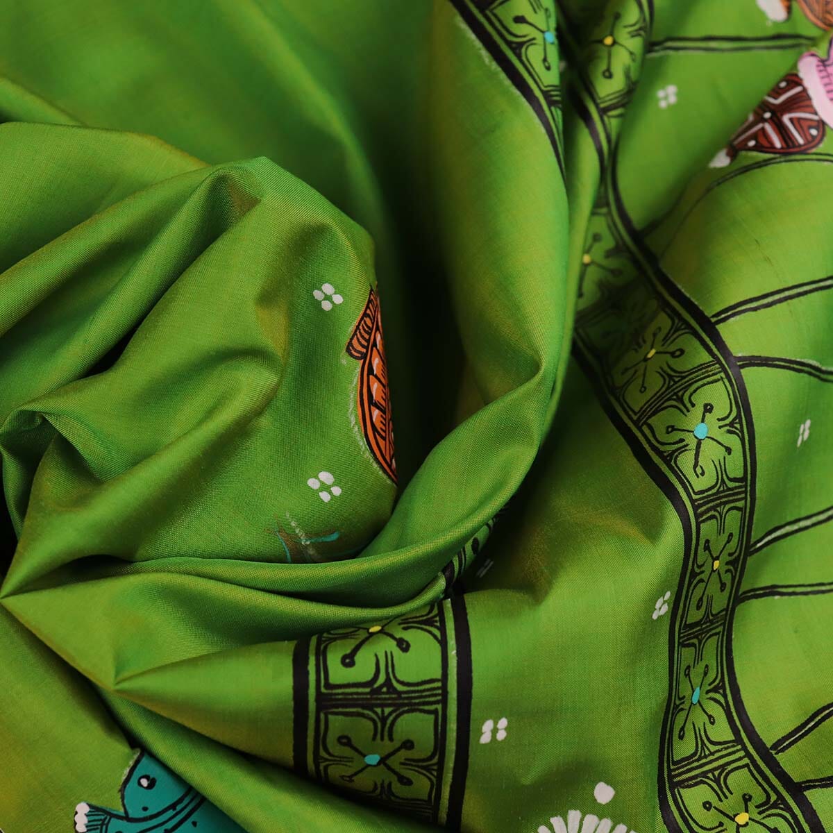 Handloom Patachitra Silk Saree Handloom Saree_Pattachitra silk Priyadarshini Handloom 