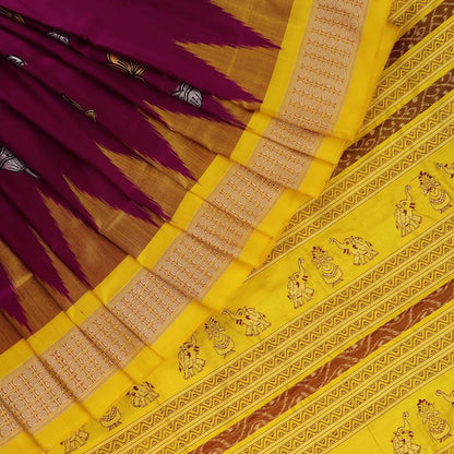 Priyadarshini Handloom - Pattachitra Silk Saree, Handloom Silk Saree, Hand-Painted Saree, Odisha Handloom, Indian Ethnic Wear, Women's Clothing.