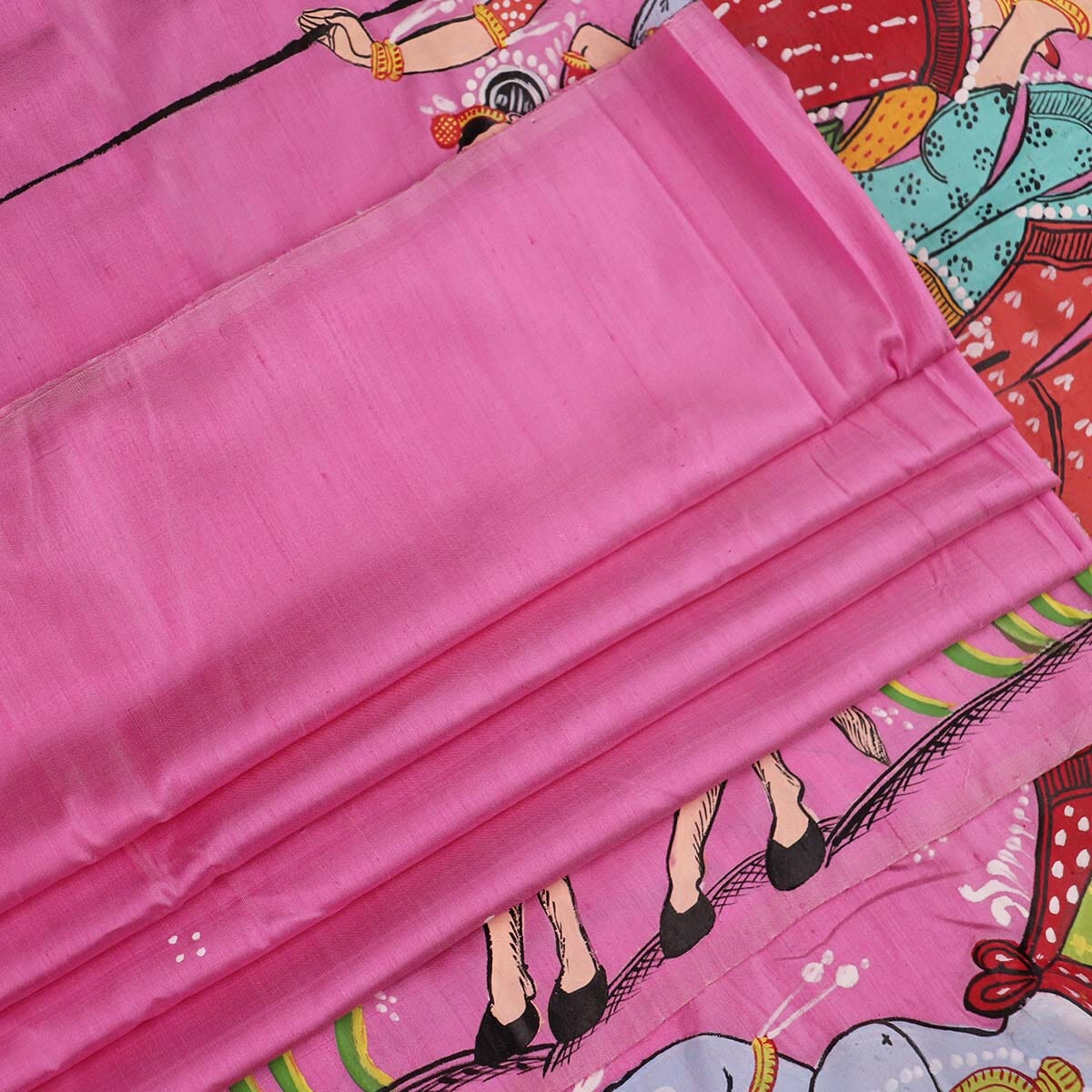 Handloom Patachitra Silk Saree Handloom Saree_Pattachitra silk Priyadarshini Handloom 