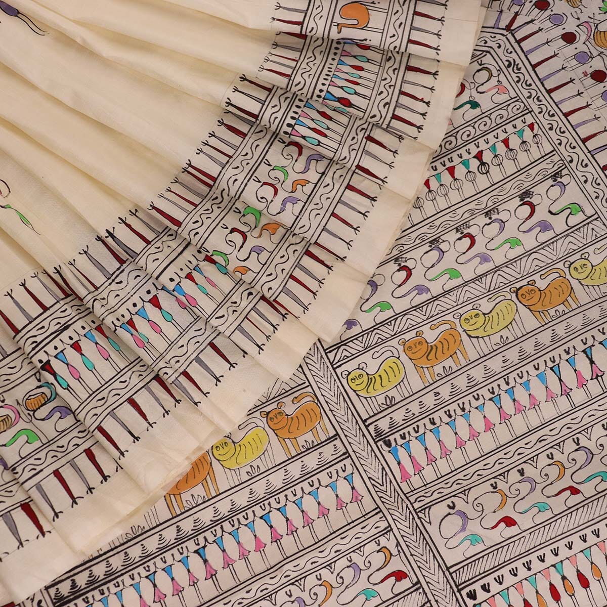 Priyadarshini Handloom - Pattachitra Silk Saree, Handloom Silk Saree, Hand-Painted Saree, Odisha Handloom, Indian Ethnic Wear, Women's Clothing.