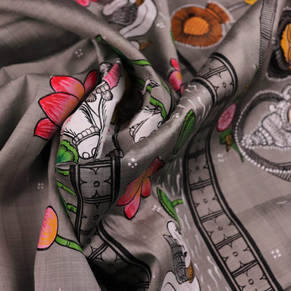 Handloom Patachitra Silk Saree Handloom Saree_Pattachitra silk Priyadarshini Handloom 