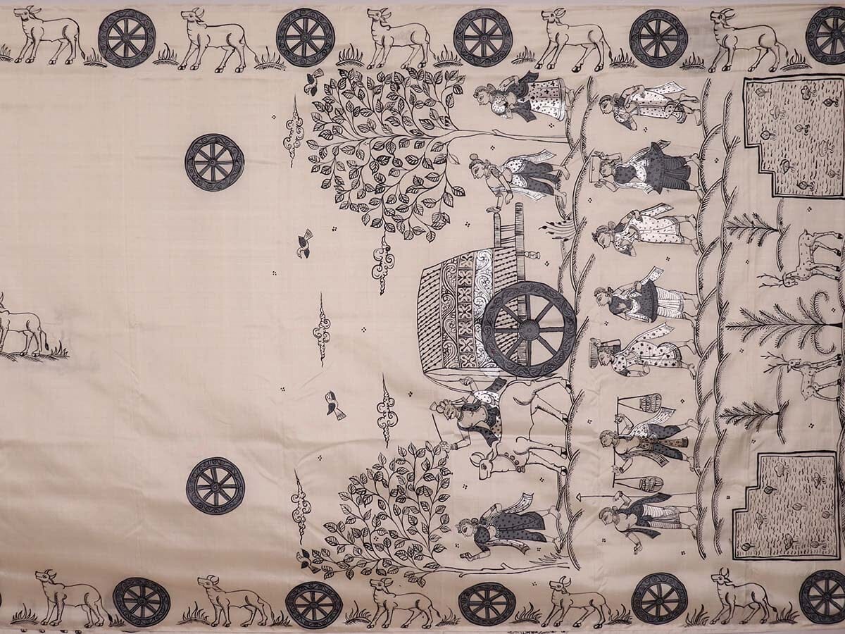 Handloom Patachitra Silk Saree Handloom Saree_Pattachitra silk Priyadarshini Handloom 