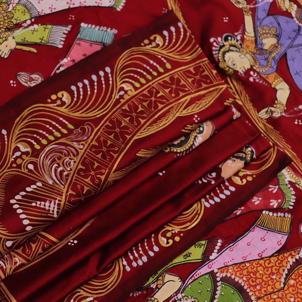 Handloom Patachitra Silk Saree Handloom Saree_Pattachitra silk Priyadarshini Handloom 