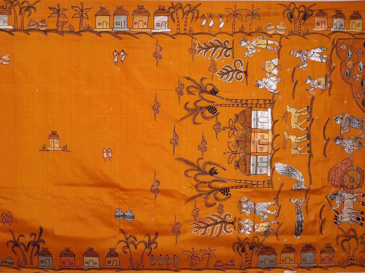 Handloom Patachitra Silk Saree Handloom Saree_Pattachitra silk Priyadarshini Handloom 