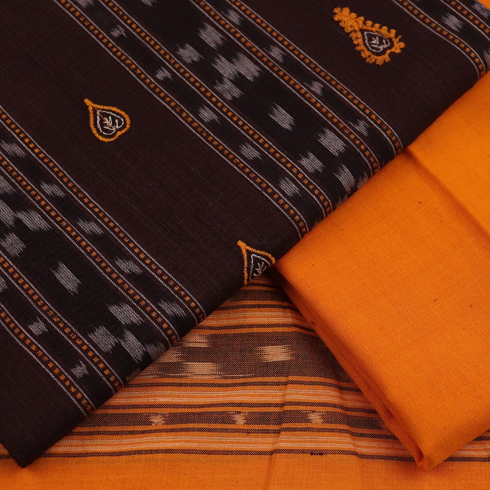 orissa cotton dress materials Unstitched Suits - Buy Yellow Handwoven Orissa Ikat Cotton Suits