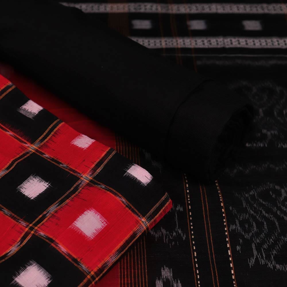Pink Ikkat Sambalpuri Cotton Dress Material | C241900423 – Priyadarshini  Handloom