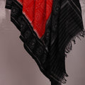 Orange Sambalpuri Cotton Dupatta with Black Border B08-16-0140