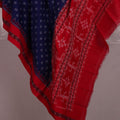Blue Sambalpuri Cotton Dupatta with Red Border