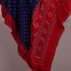 Handloom Blue Sambalpuri Cotton Dupatta with Red border