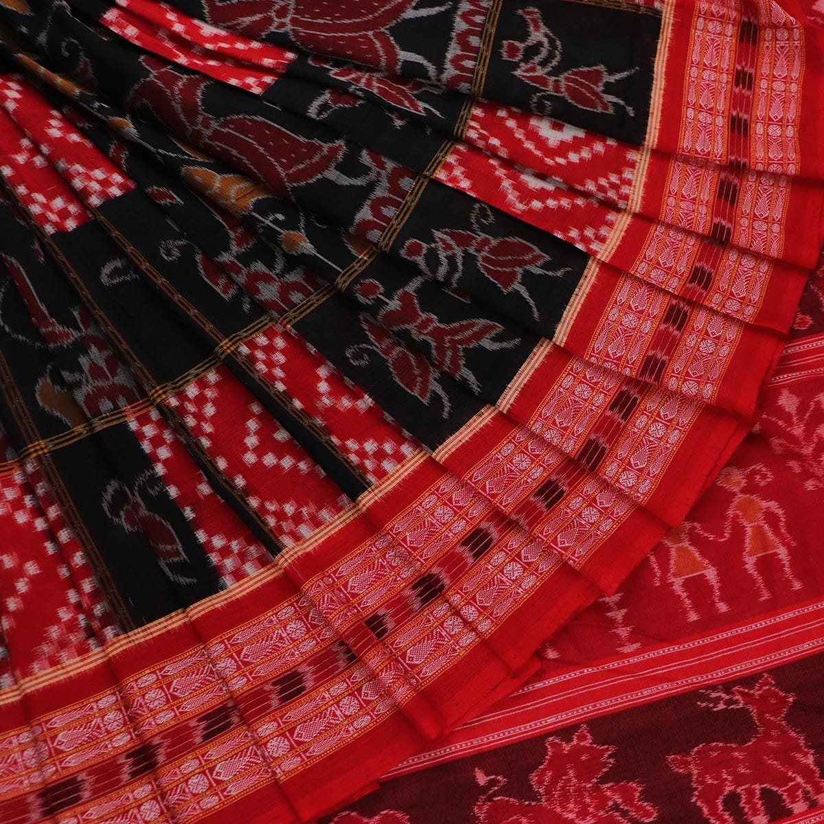 Handloom Sambalpuri Cotton Ikkat Saree Handloom Saree_Cotton Priyadarshini Handloom 