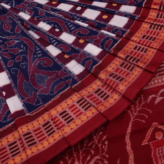 Handloom Sambalpuri Cotton Ikkat Saree Handloom Saree_Cotton Priyadarshini Handloom 