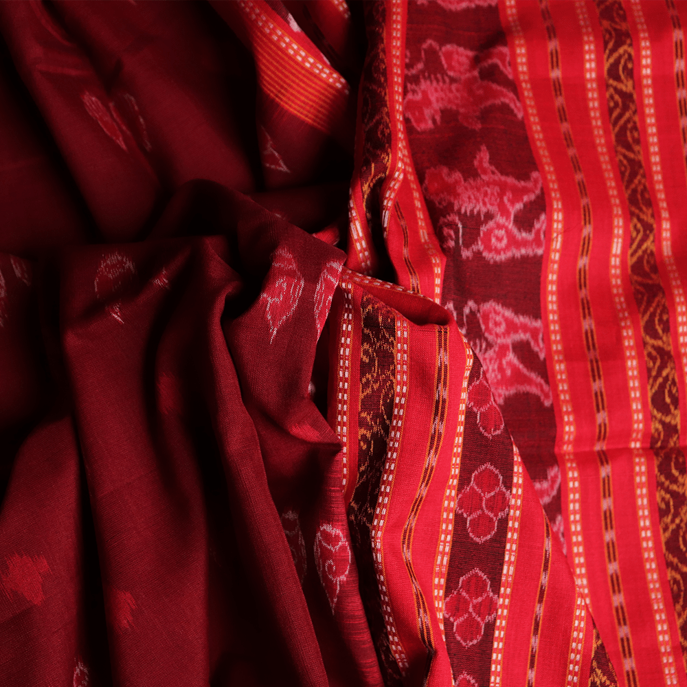 Handloom Sambalpuri Cotton Ikkat Saree Handloom Saree_Cotton Priyadarshini Handloom 