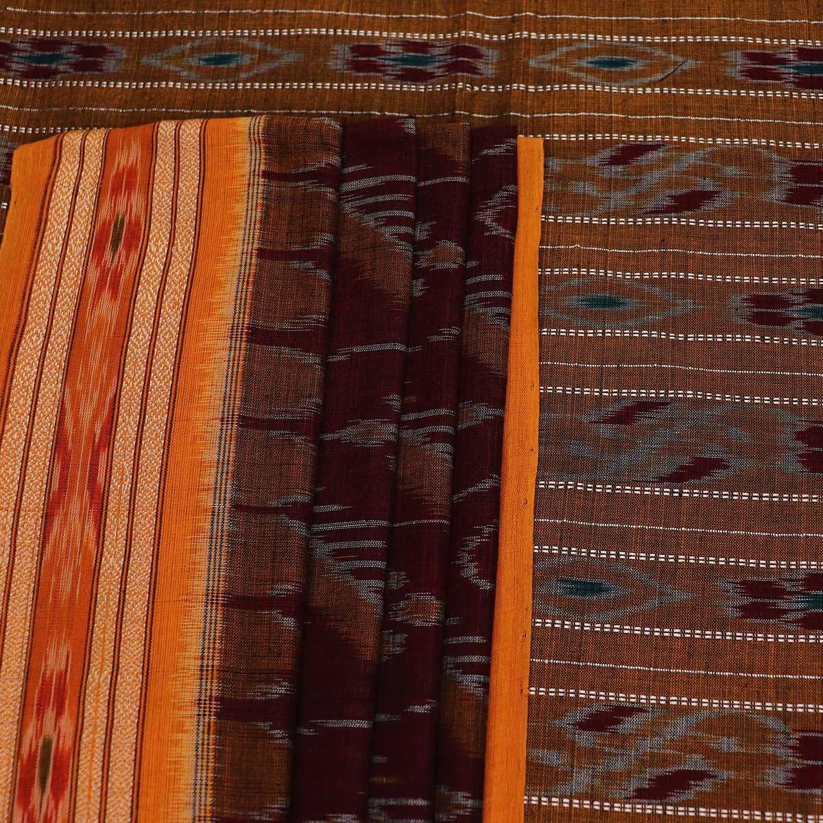Handloom Sambalpuri Cotton Ikkat Saree Handloom Saree_Cotton Priyadarshini Handloom 