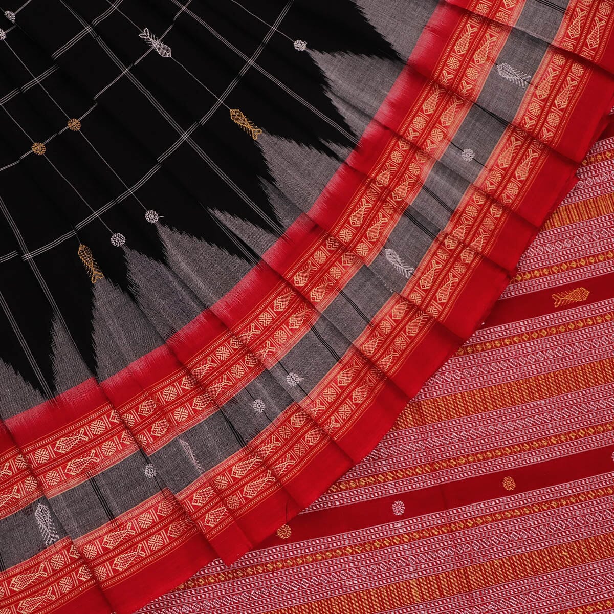 Handloom Sambalpuri Cotton Ikkat Saree Handloom Saree_Cotton Priyadarshini Handloom 