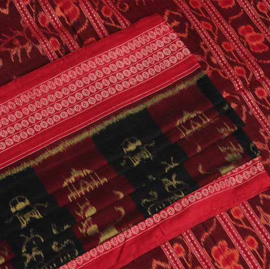 Handloom Sambalpuri Cotton Ikkat Saree Handloom Saree_Cotton Priyadarshini Handloom 