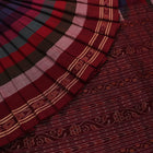 Handloom Maroon Sambalpuri Cotton Saree with Maroon ikkat border