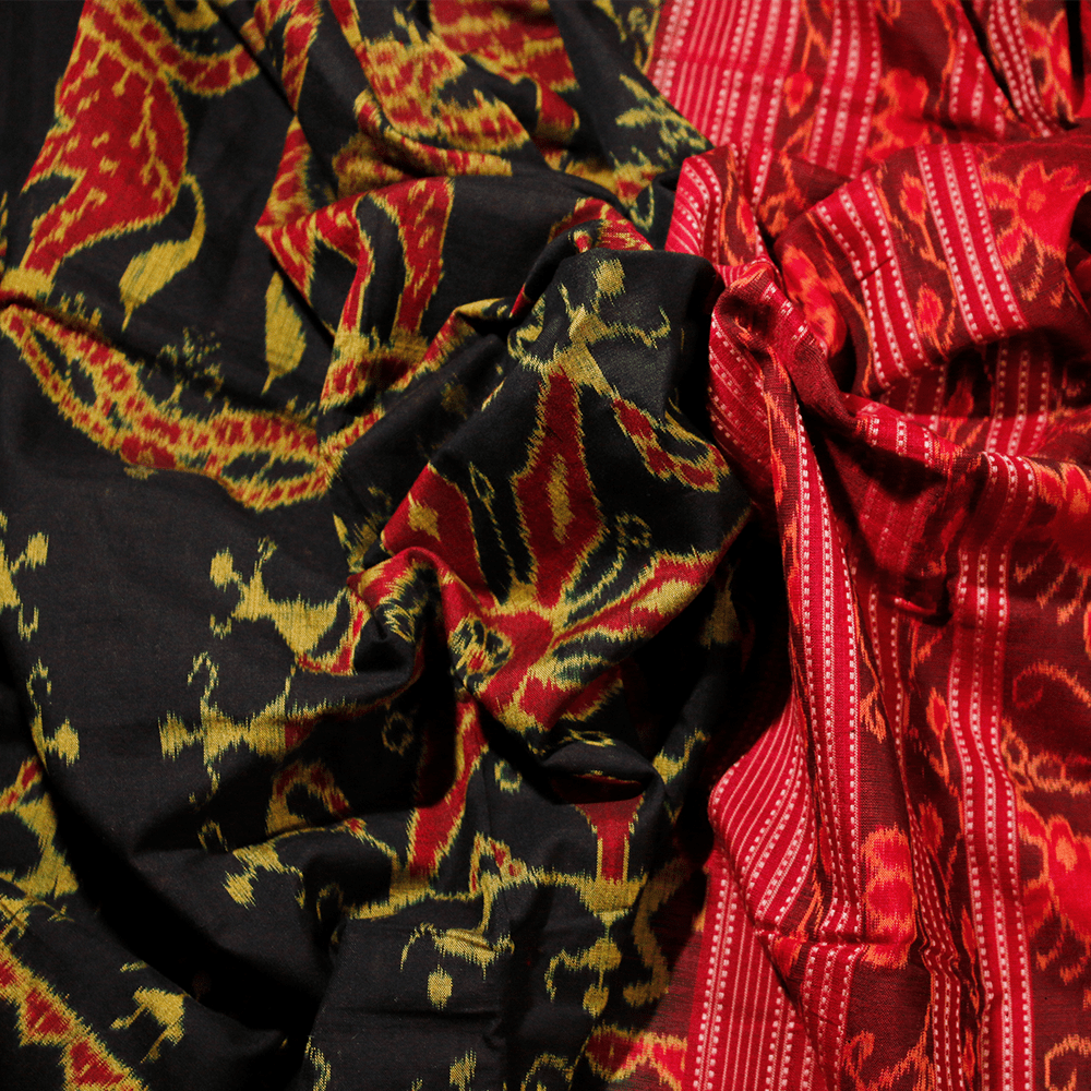 Handloom Sambalpuri Cotton Ikkat Saree Handloom Saree_Cotton Priyadarshini Handloom 