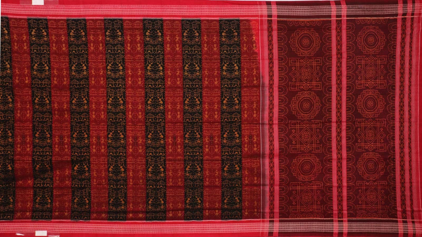 Handloom Sambalpuri Cotton Ikkat Saree Handloom Saree_Cotton Priyadarshini Handloom 