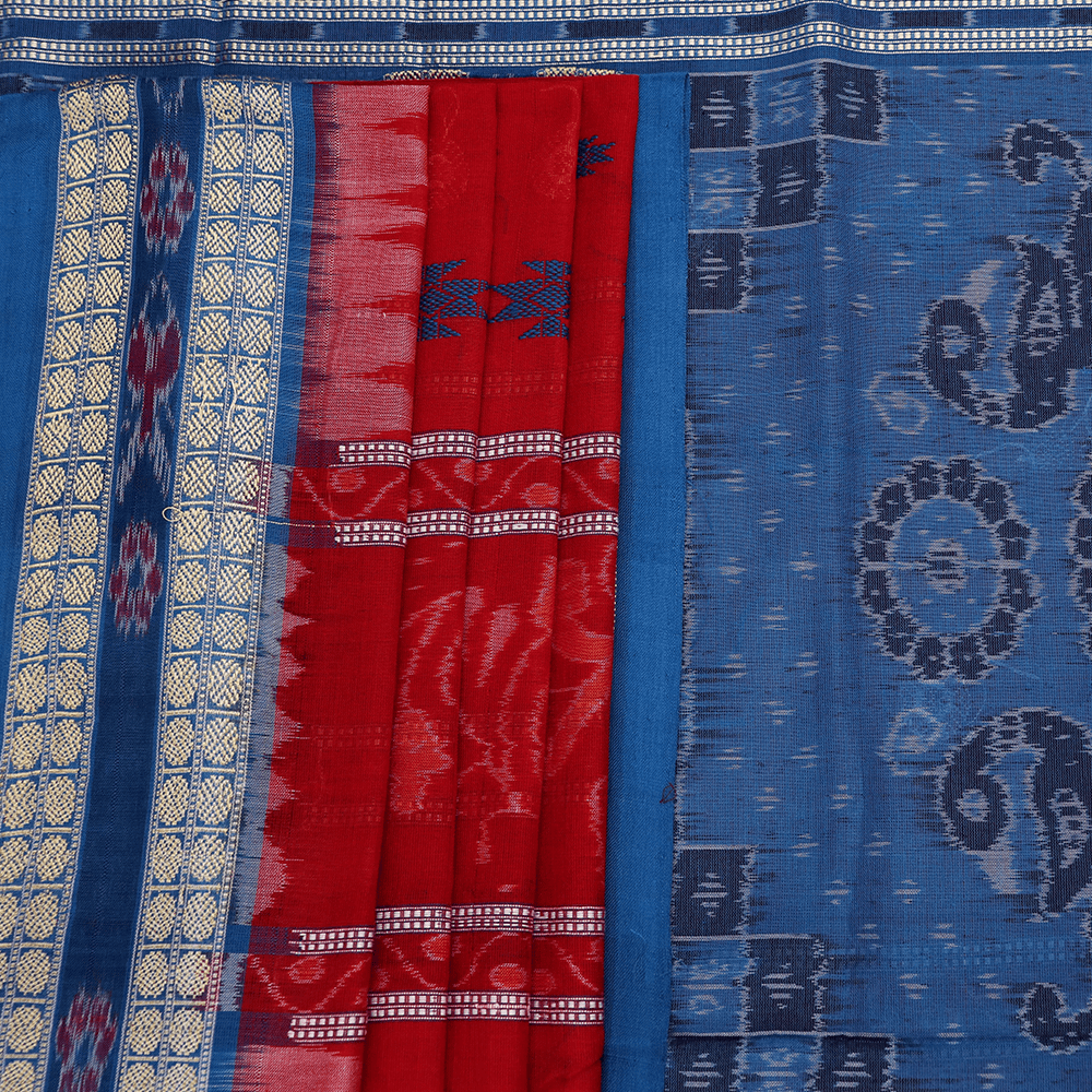 Handloom Sambalpuri Cotton Ikkat Saree Handloom Saree_Cotton Priyadarshini Handloom 