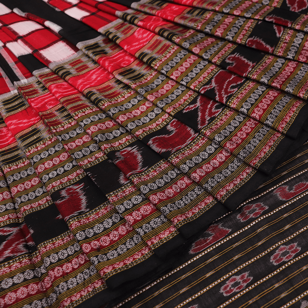 Handloom Sambalpuri Cotton Ikkat Saree Handloom Saree_Cotton Priyadarshini Handloom 