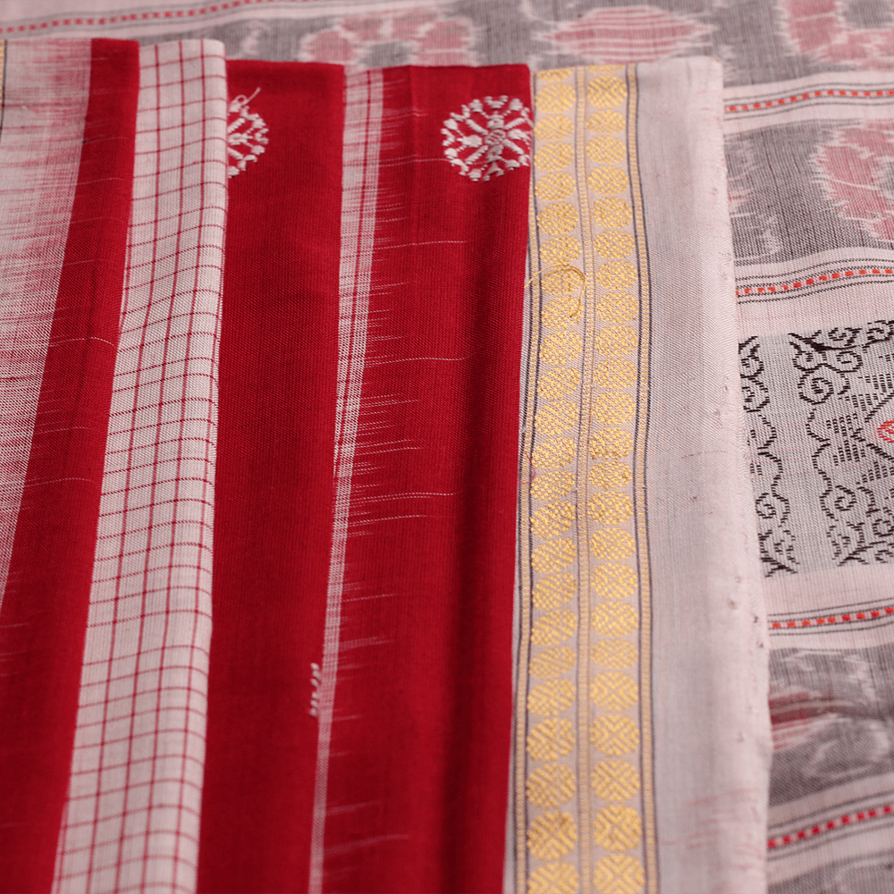 Handloom Sambalpuri Cotton Ikkat Saree Handloom Saree_Cotton Priyadarshini Handloom 