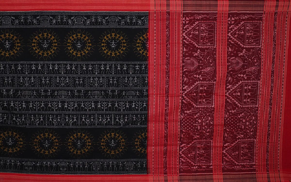 Handloom Sambalpuri Cotton Ikkat Saree Handloom Saree_Cotton Priyadarshini Handloom 