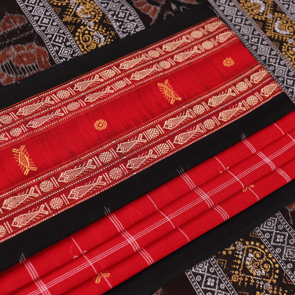 Handloom Sambalpuri Cotton Ikkat Saree Handloom Saree_Cotton Priyadarshini Handloom 