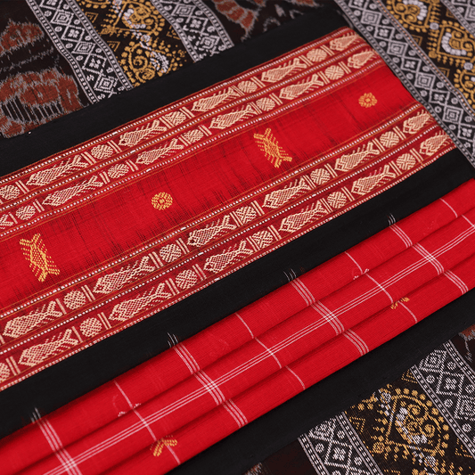 Handloom Sambalpuri Cotton Ikkat Saree Handloom Saree_Cotton Priyadarshini Handloom 