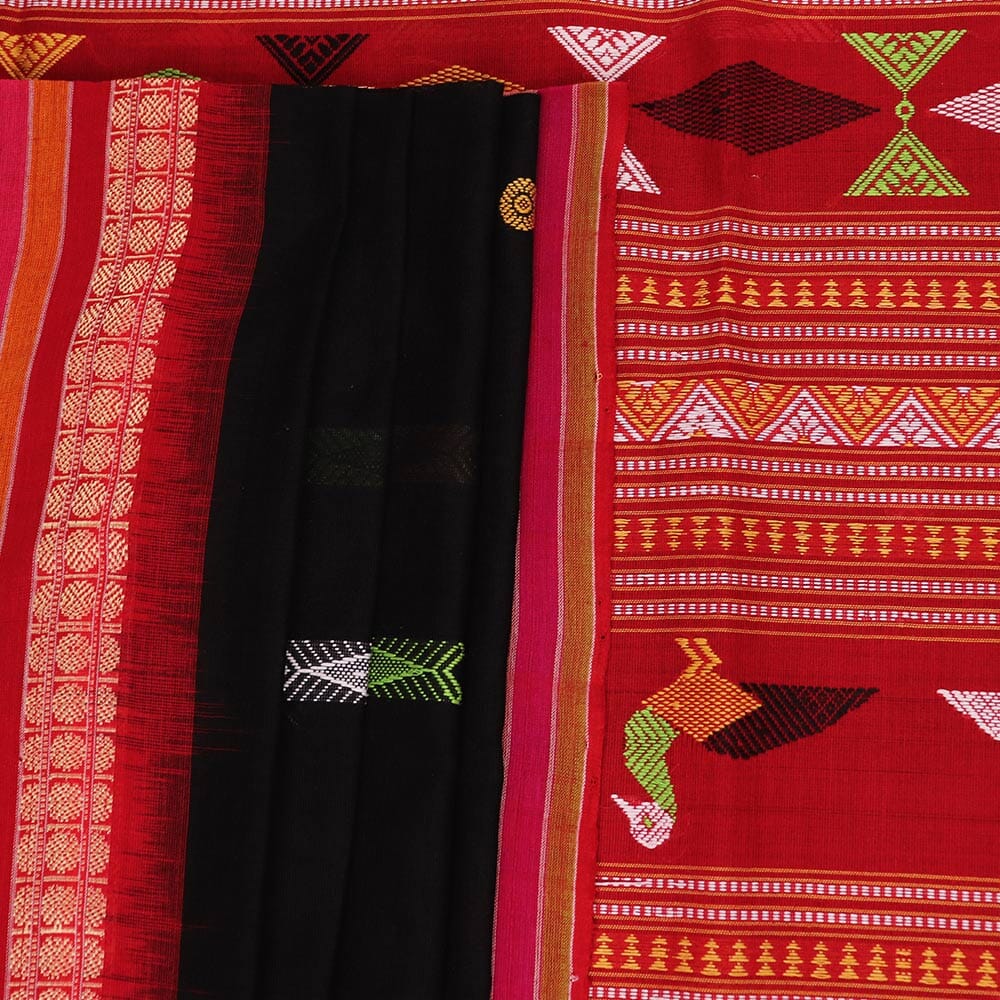 Handloom Sambalpuri Cotton Ikkat Saree Handloom Saree_Cotton Priyadarshini Handloom 