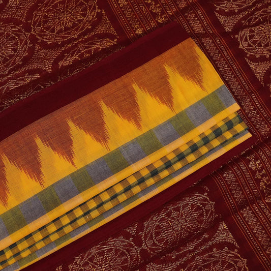 Handloom Sambalpuri Cotton Ikkat Saree Handloom Saree_Cotton Priyadarshini Handloom 