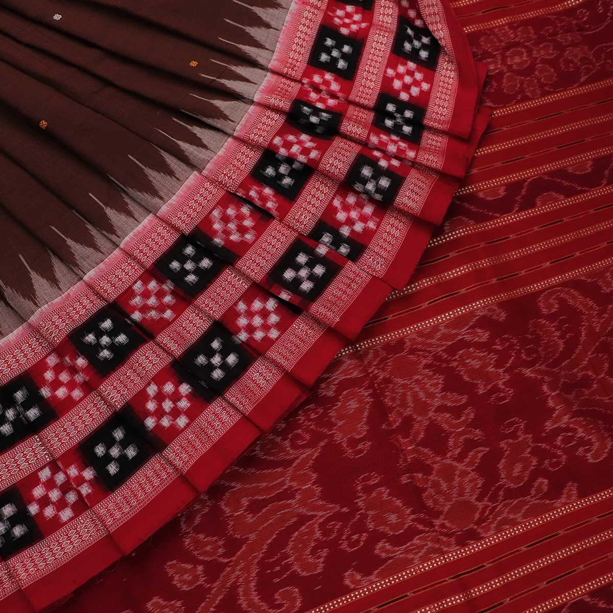 Handloom Sambalpuri Cotton Ikkat Saree Handloom Saree_Cotton Priyadarshini Handloom 