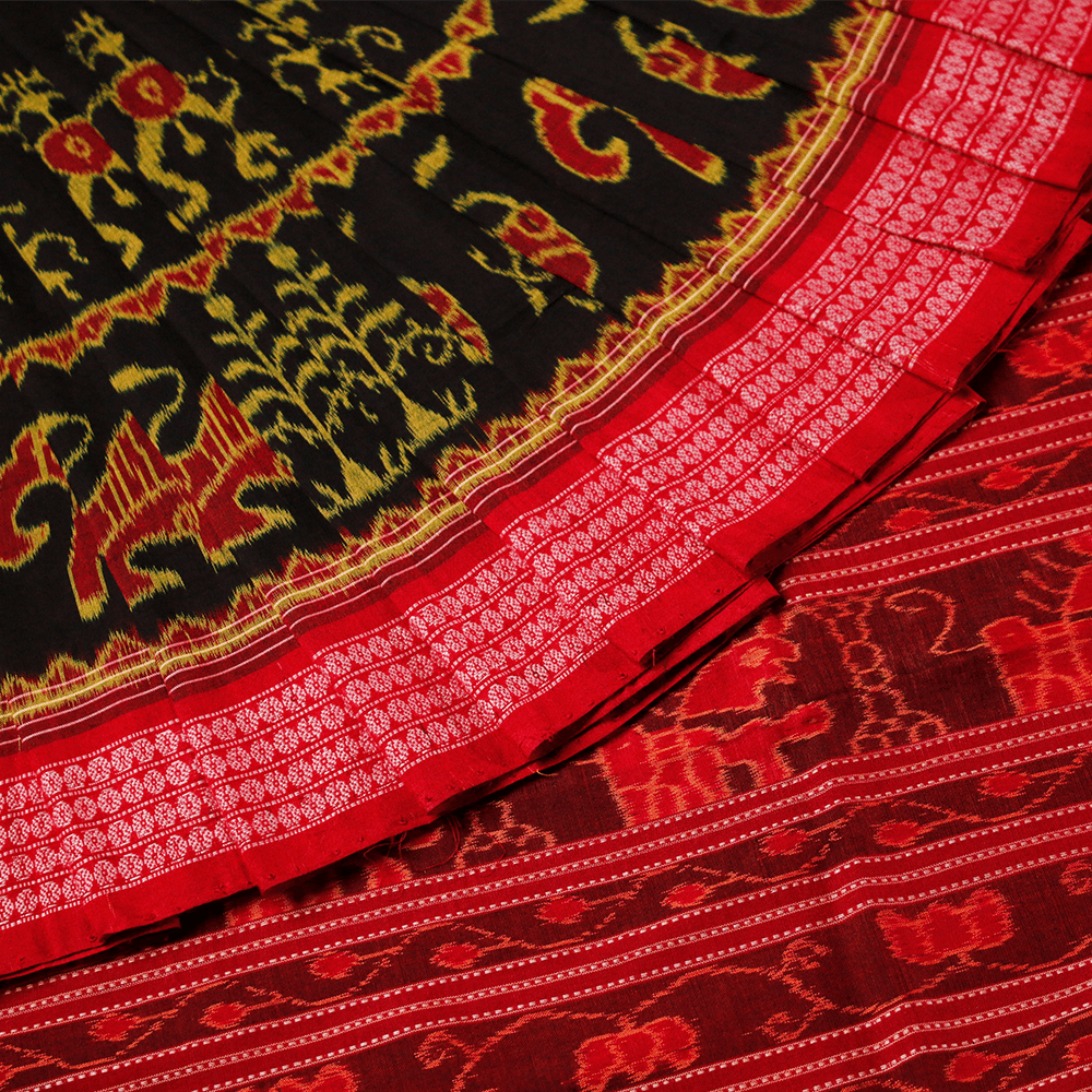 Handloom Sambalpuri Cotton Ikkat Saree Handloom Saree_Cotton Priyadarshini Handloom 