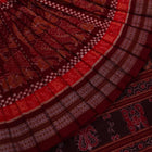 Handloom Maroon Sambalpuri Cotton Saree with Maroon ikkat border