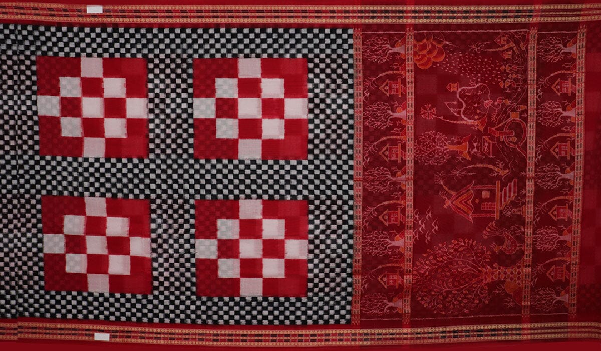 Handloom Sambalpuri Cotton Ikkat Saree Handloom Saree_Cotton Priyadarshini Handloom 