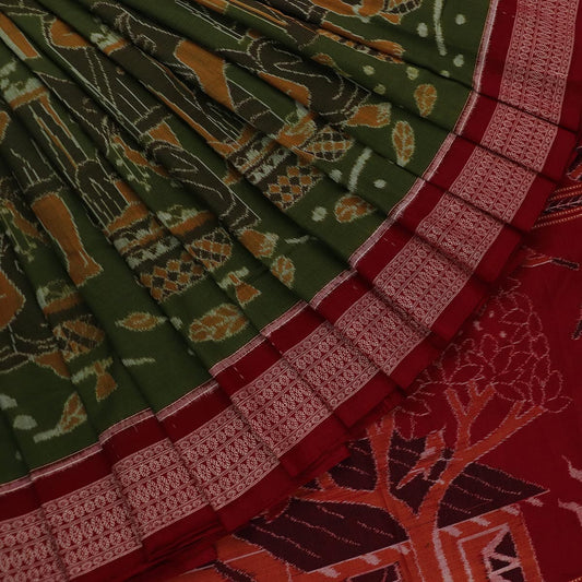 Handloom Sambalpuri Cotton Ikkat Saree Handloom Saree_Cotton Priyadarshini Handloom 