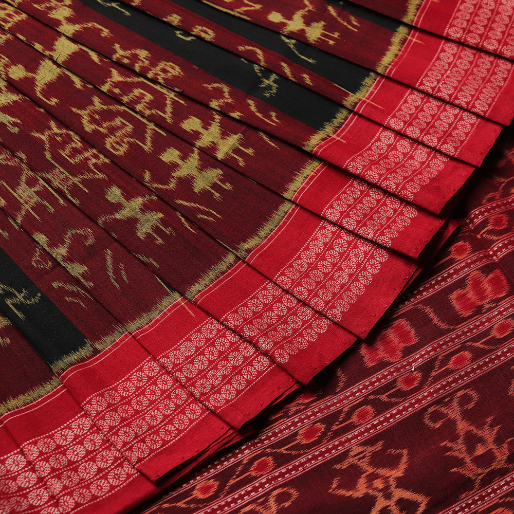 Handloom Sambalpuri Cotton Ikkat Saree Handloom Saree_Cotton Priyadarshini Handloom 