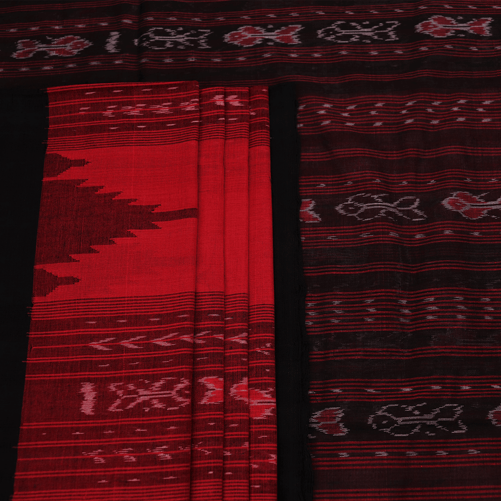 Handloom Sambalpuri Cotton Ikkat Saree Handloom Saree_Cotton Priyadarshini Handloom 